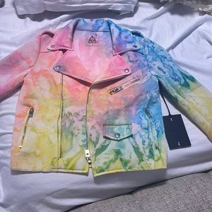 Tye dye Moto jacket